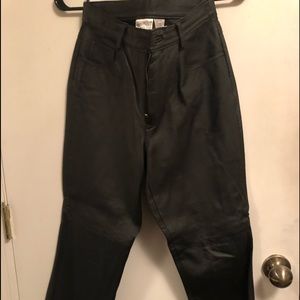 Jean leather pants
